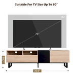 Tv-meubel van 70.9" met dubbele opbergruimte voor tv's tot 80"