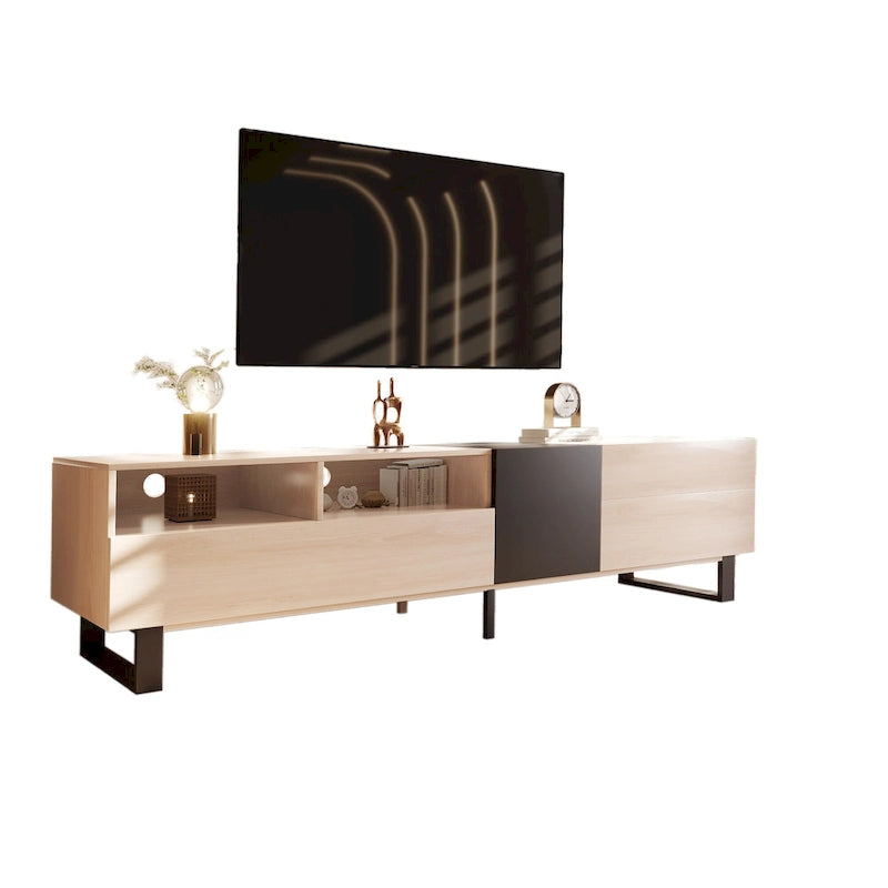 Tv-meubel van 70.9" met dubbele opbergruimte voor tv's tot 80"