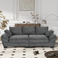 Corduroy Fabric Sofa with Removable Cushions and Throw Pillows