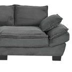 Corduroy Fabric Sofa with Removable Cushions and Throw Pillows