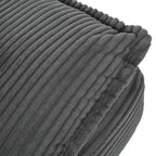 Corduroy Fabric Sofa with Removable Cushions and Throw Pillows