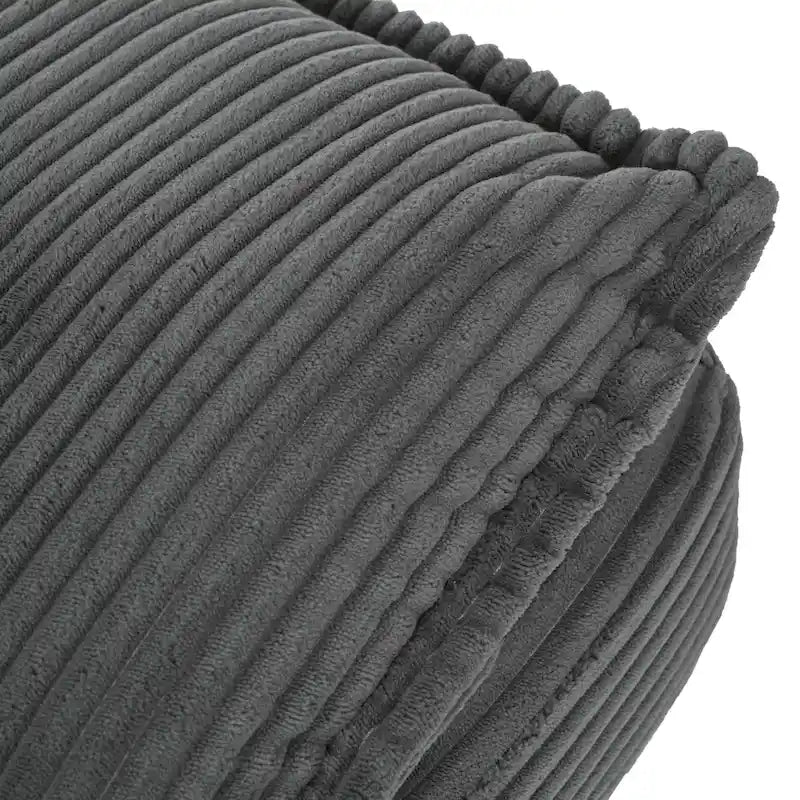Corduroy Fabric Sofa with Removable Cushions and Throw Pillows