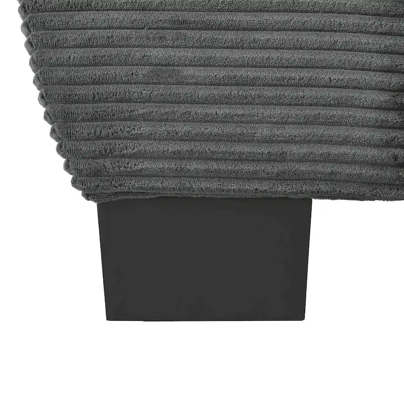 Corduroy Fabric Sofa with Removable Cushions and Throw Pillows
