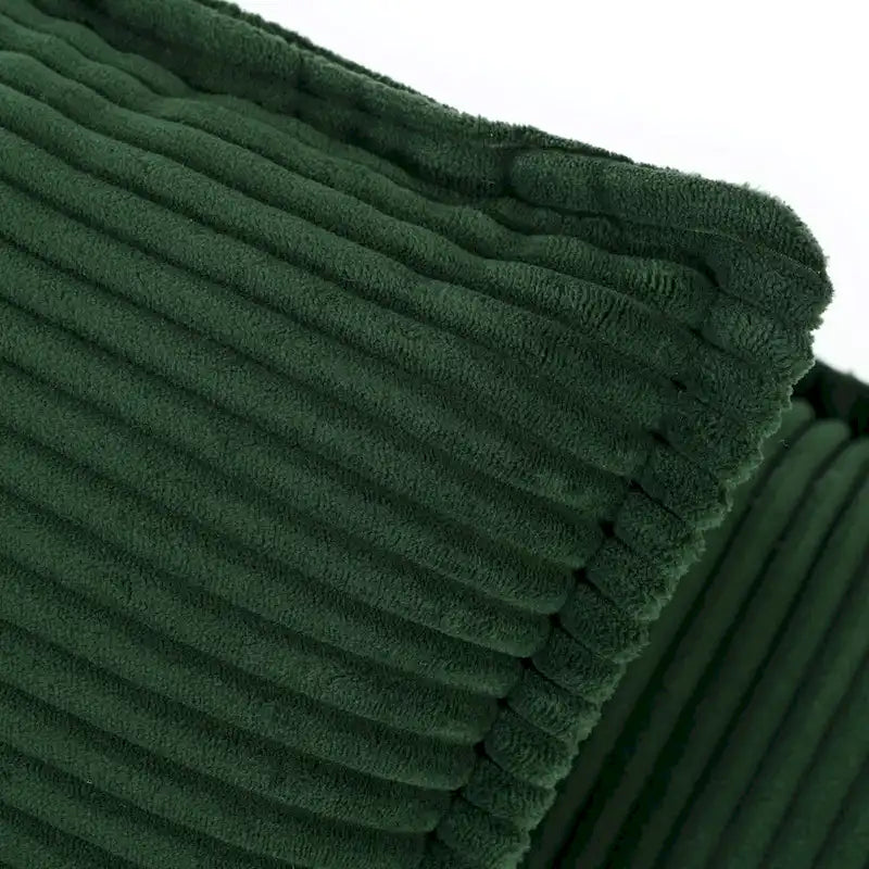 Corduroy Fabric Sofa with Removable Cushions and Throw Pillows