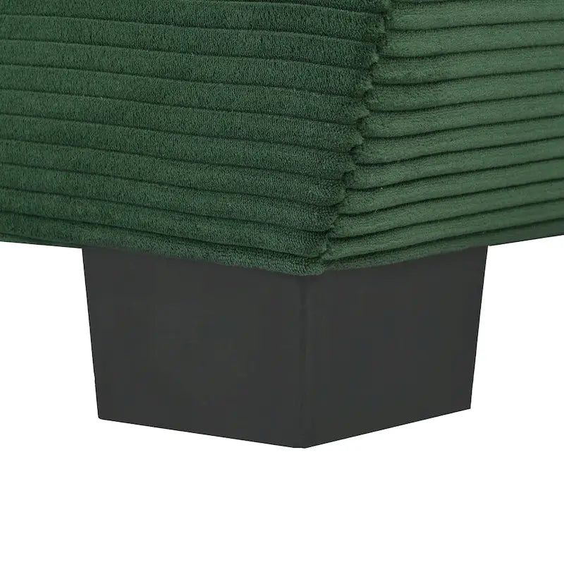 Corduroy Fabric Sofa with Removable Cushions and Throw Pillows