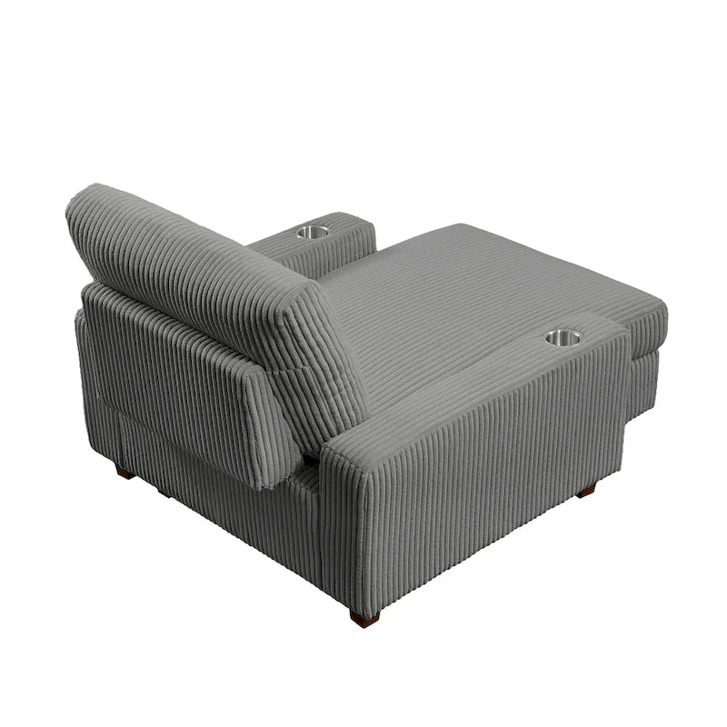 Chaise longue tapizada con respaldo ajustable