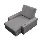 Chaise longue tapizada con respaldo ajustable