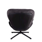 Chenille Swivel Chair with Metal Base