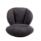 Chenille Swivel Chair with Metal Base