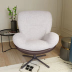 Chenille Swivel Chair with Metal Base
