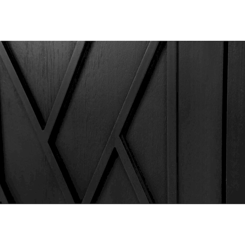 Sideboard-Schrank mit 4 Türen, verstellbarem Einlegeboden und Beinen aus Massivholz