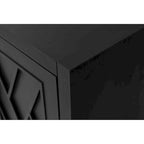 Sideboard-Schrank mit 4 Türen, verstellbarem Einlegeboden und Beinen aus Massivholz