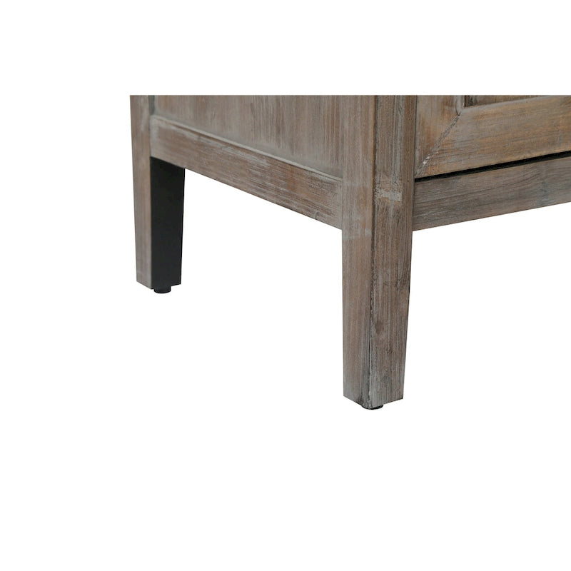 Sideboard-Schrank mit 4 Türen, verstellbarem Einlegeboden und Beinen aus Massivholz