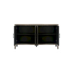 Sideboard-Schrank mit 4 Türen, verstellbarem Einlegeboden und Beinen aus Massivholz