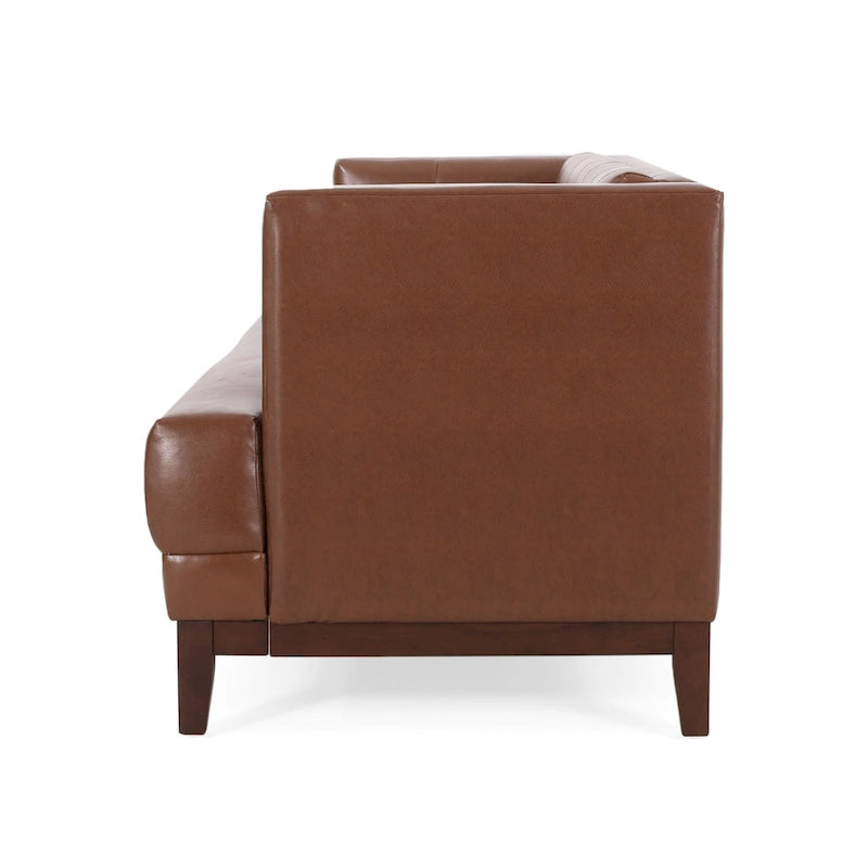 Sofa mit Knopfheftung für 3 Personen, 80.75", mit Holzbeinen