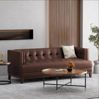 Sofa mit Knopfheftung für 3 Personen, 80.75", mit Holzbeinen