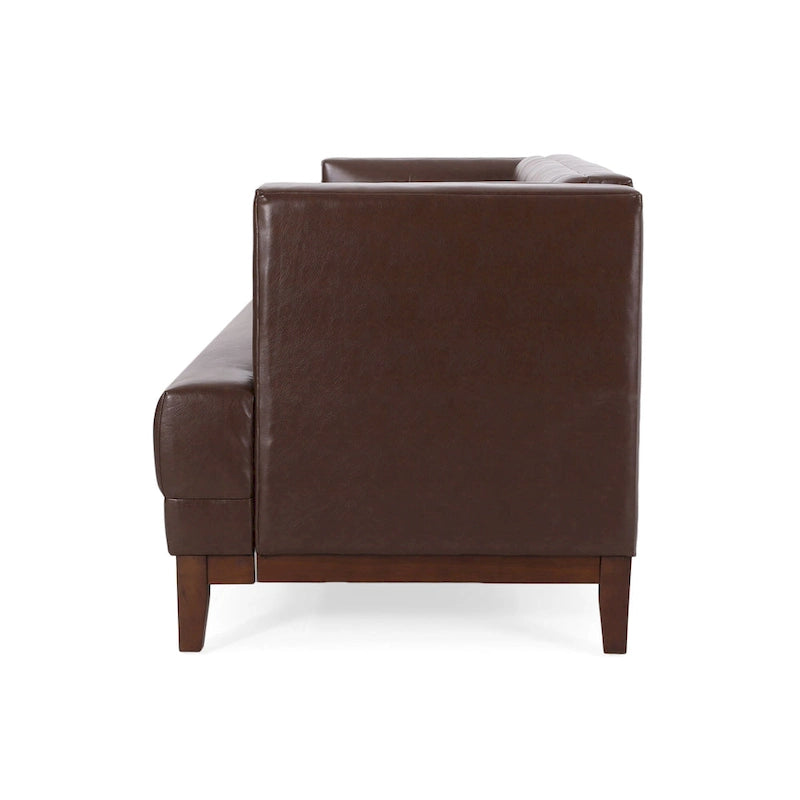 Sofa mit Knopfheftung für 3 Personen, 80.75", mit Holzbeinen