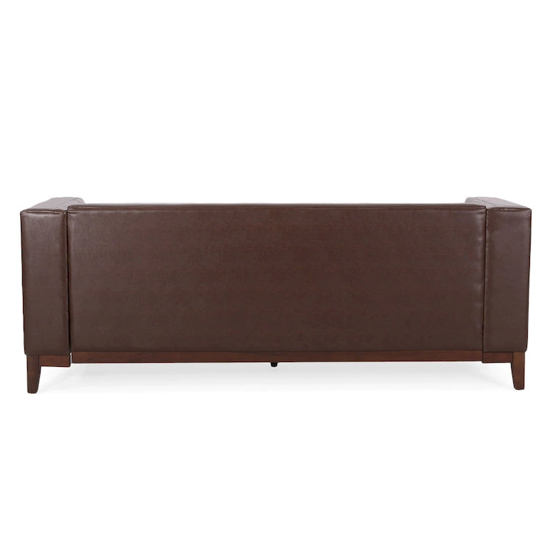 Sofa mit Knopfheftung für 3 Personen, 80.75", mit Holzbeinen