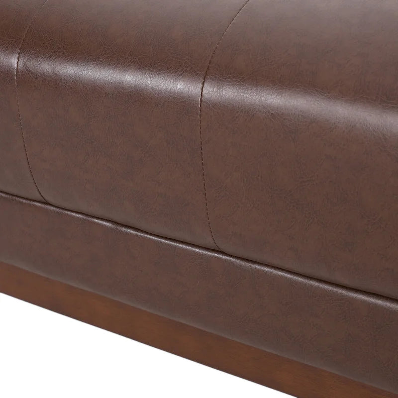 Sofa mit Knopfheftung für 3 Personen, 80.75", mit Holzbeinen