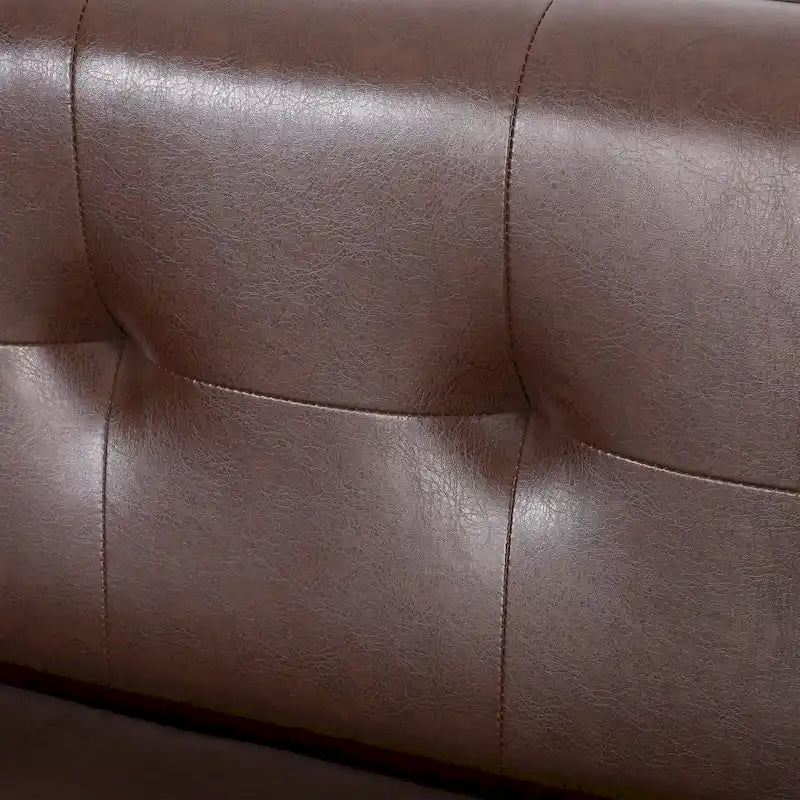 Sofa mit Knopfheftung für 3 Personen, 80.75", mit Holzbeinen