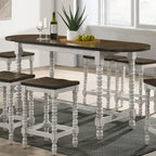 Vexl Walnut 71-inch Counter Height Table w/ Drop Leaf by Furniture of America