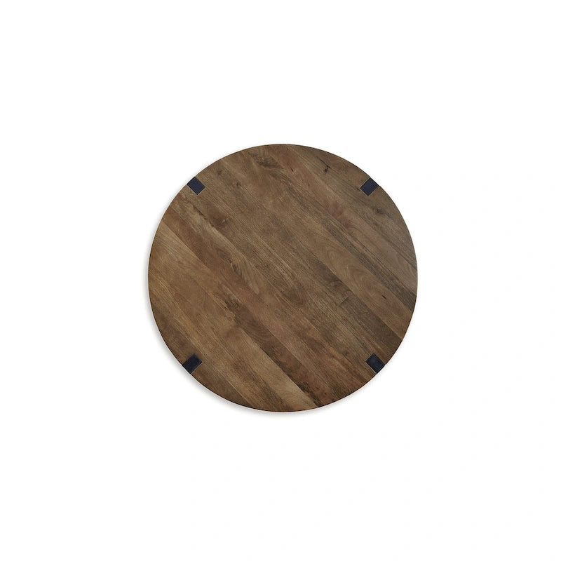 Mesa de centro de madera de mango - marrón/negro, 44W x 44D x 19H