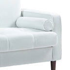 Lot de 2 fauteuils en velours côtelé avec coussins traversins