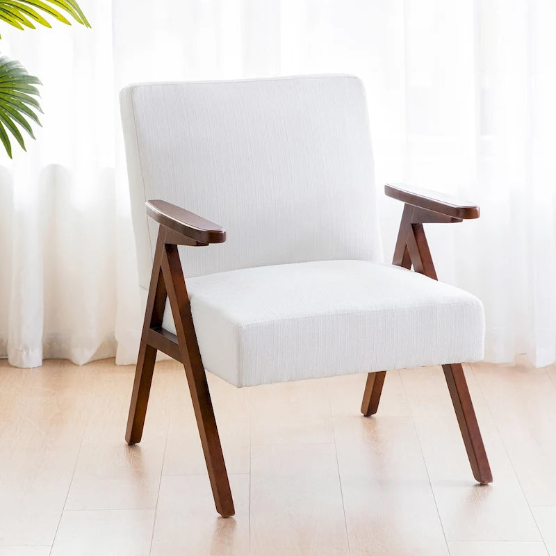 Sillón decorativo tapizado de estilo moderno de mediados de siglo para sala de estar y dormitorio