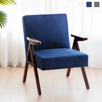 Mid Century Modern Upholstered Accent Chair for Living Room and Bedroom