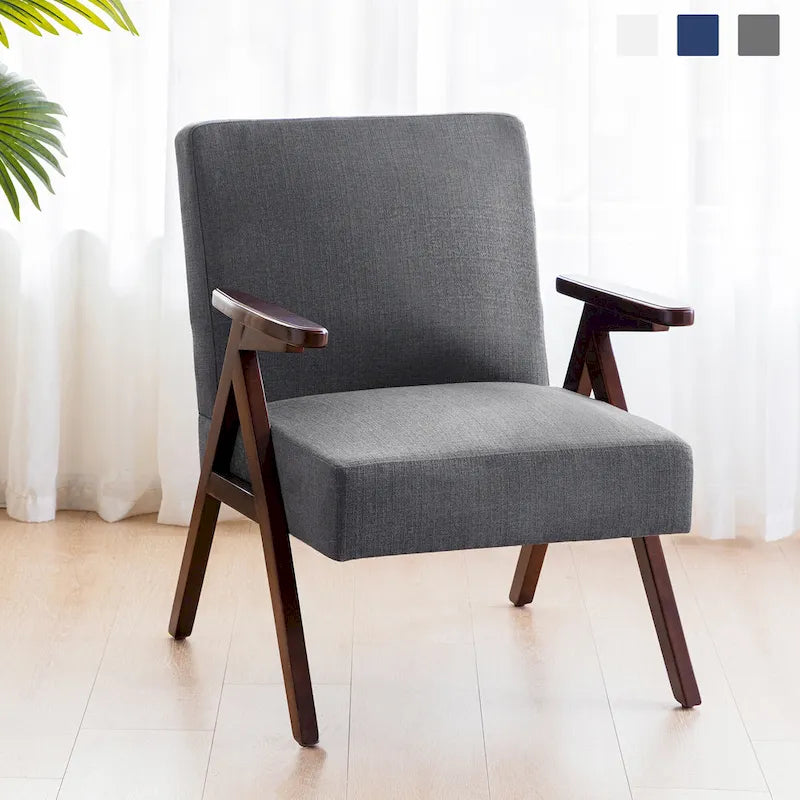 Sillón decorativo tapizado de estilo moderno de mediados de siglo para sala de estar y dormitorio