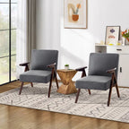Mid Century Modern Upholstered Accent Chair for Living Room and Bedroom