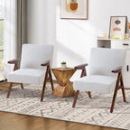 Mid Century Modern Upholstered Accent Chair for Living Room and Bedroom