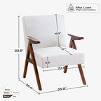 Mid Century Modern Upholstered Accent Chair for Living Room and Bedroom