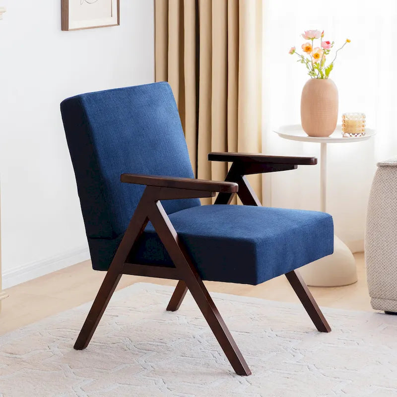 Mid Century Modern Upholstered Accent Chair for Living Room and Bedroom