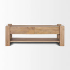 Lichtbruine houten mediaconsole - 70.0L x 20.0W x 24.0H