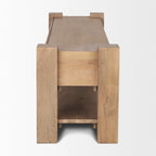 Lichtbruine houten mediaconsole - 70.0L x 20.0W x 24.0H
