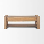 Lichtbruine houten mediaconsole - 70.0L x 20.0W x 24.0H