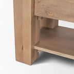 Lichtbruine houten mediaconsole - 70.0L x 20.0W x 24.0H