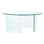 Runder Couchtisch aus gehärtetem Glas - 35" W x 35" D x 16" H