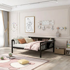 Full Wood Daybed with Small Table & Wood Slat Support, No Box Spring Needed