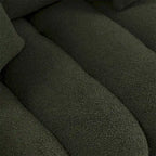 Teddy-Stoffsofa mit 3 Kissen und Massivholzrahmen