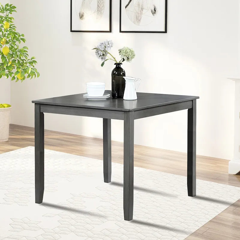 Mesa de comedor cuadrada de 34.5" para espacios pequeños, con capacidad para 4 personas