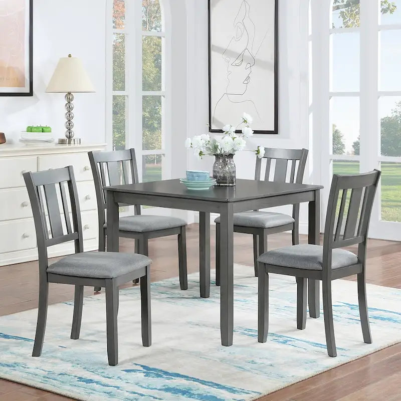 Quadratischer Esstisch 34.5" für kleine Räume, bietet Platz für 4 Personen