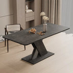 Uitschuifbare consoledinertafel met X-onderstel