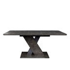 Uitschuifbare consoledinertafel met X-onderstel
