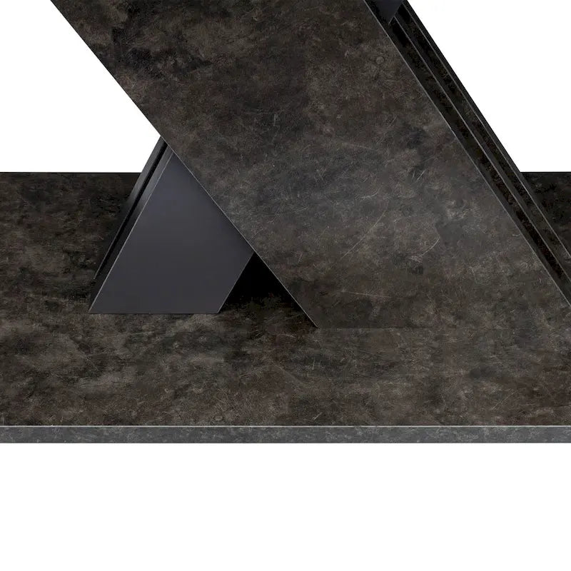 Uitschuifbare consoledinertafel met X-onderstel