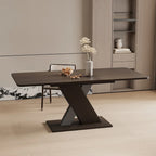 Uitschuifbare consoledinertafel met X-onderstel
