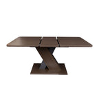 Uitschuifbare consoledinertafel met X-onderstel