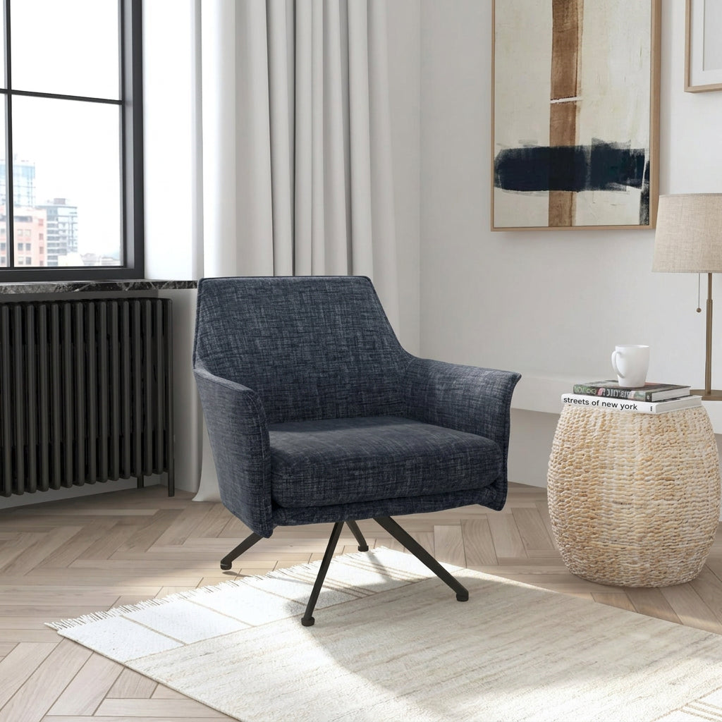 Aura Upholstered Swivel Chair by East at Main - 29.5x28.5x31