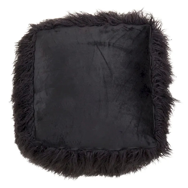 Pouf en fausse fourrure